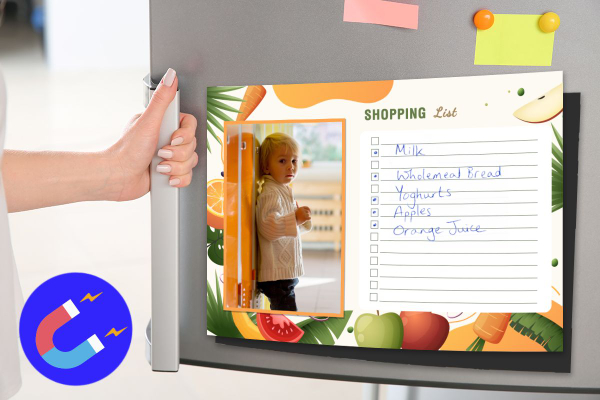 Magnetic shopping list