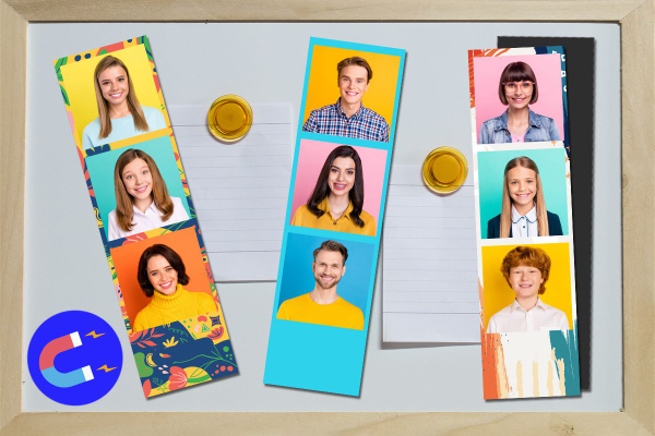 Three-photo magnet