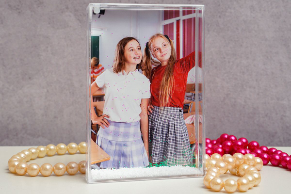 Acrylic snowflake photo frame